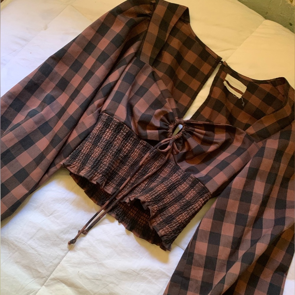 Urban outfitters gingham blouse